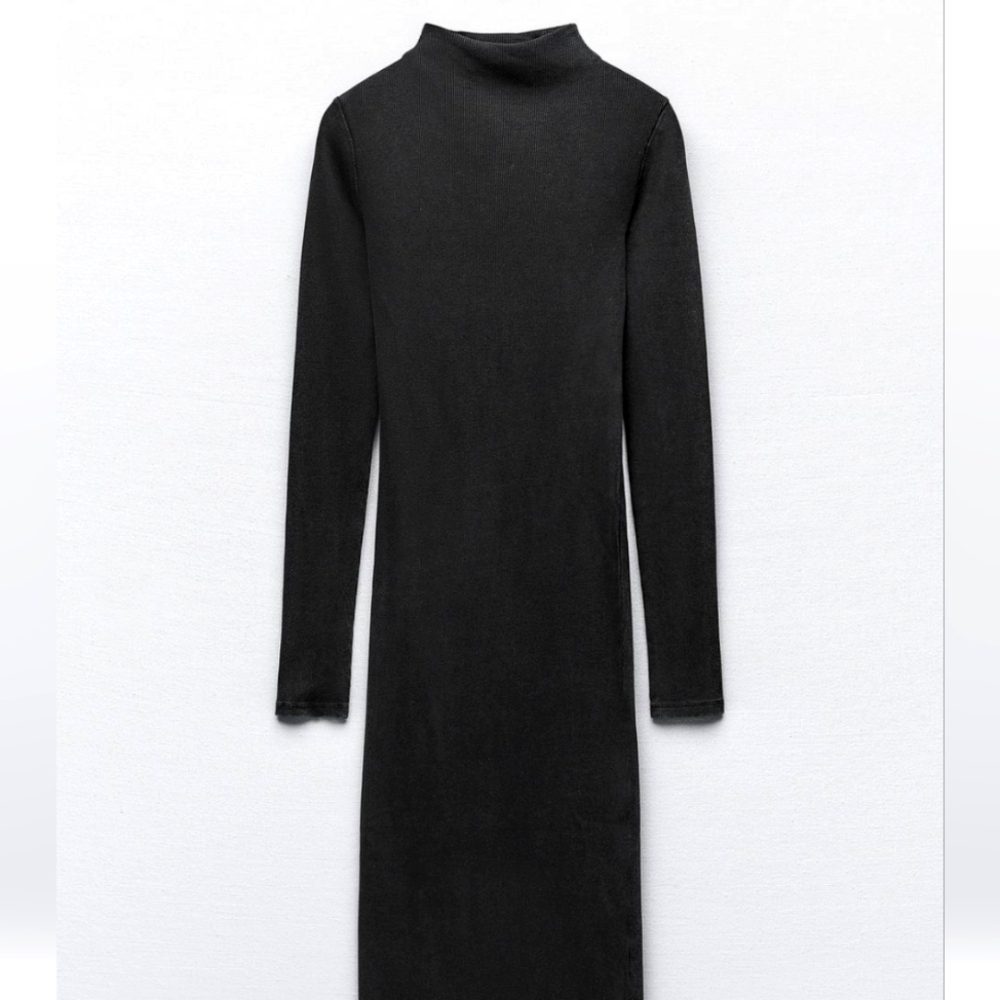 NWT Zara Washed Effect Midi Dress